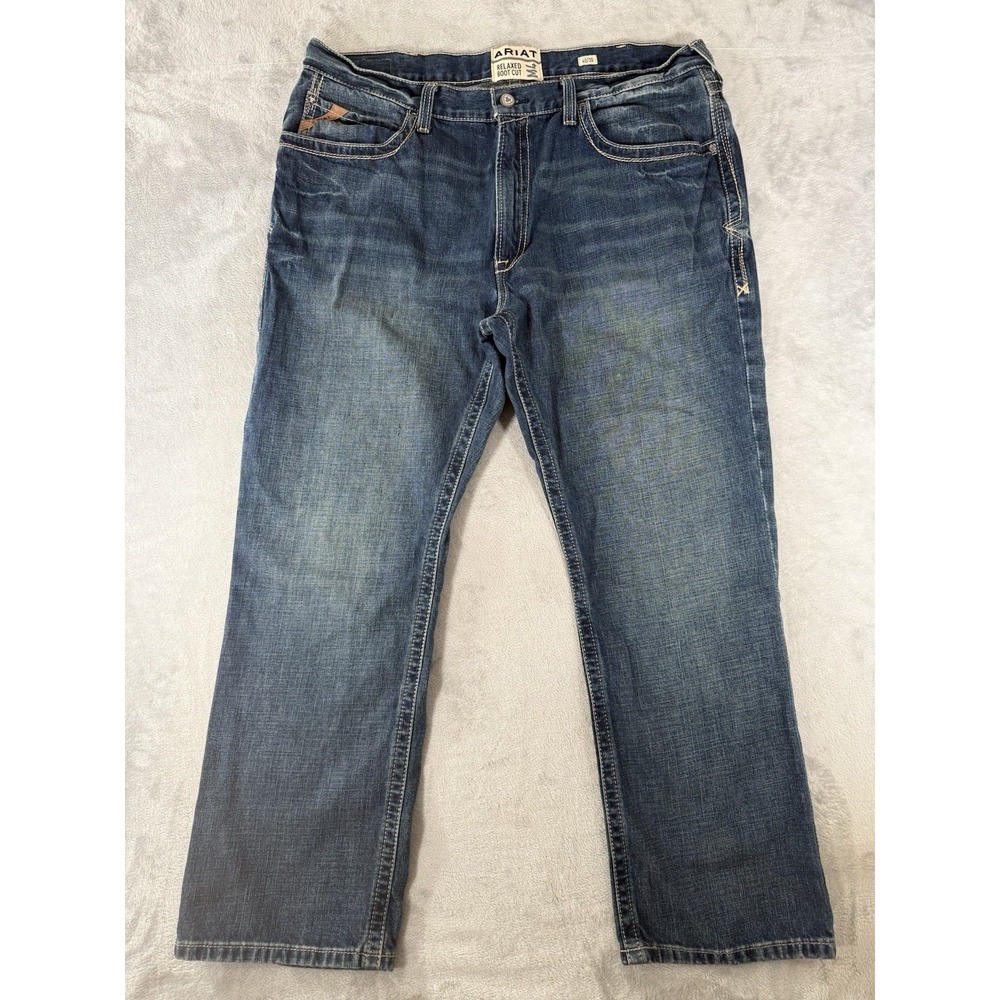 Ariat Jeans Mens 40x30 Blue Denim M4 Relaxed Boot Cut